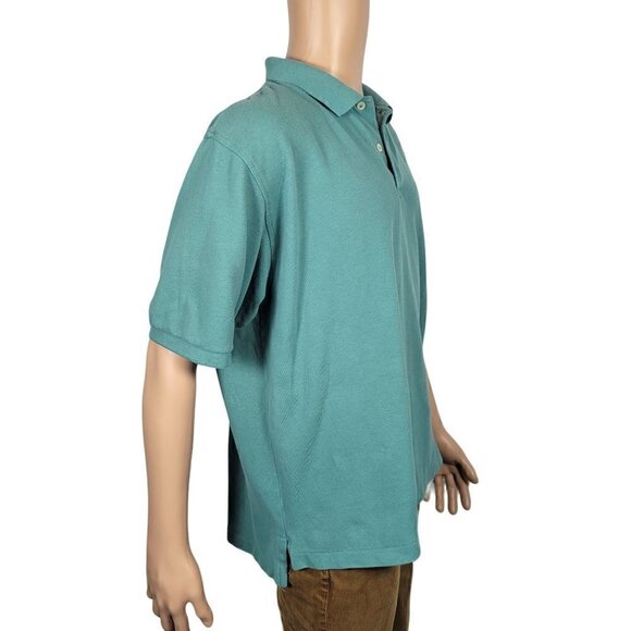 Brooks Brother Men's Gold Fleece 100% Cotton Turquoise Polo in a Size Large - Picture 5 of 10